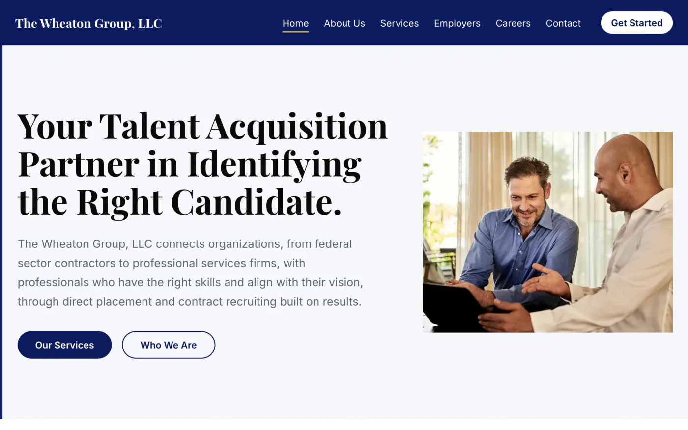The Wheaton Group website homepage
